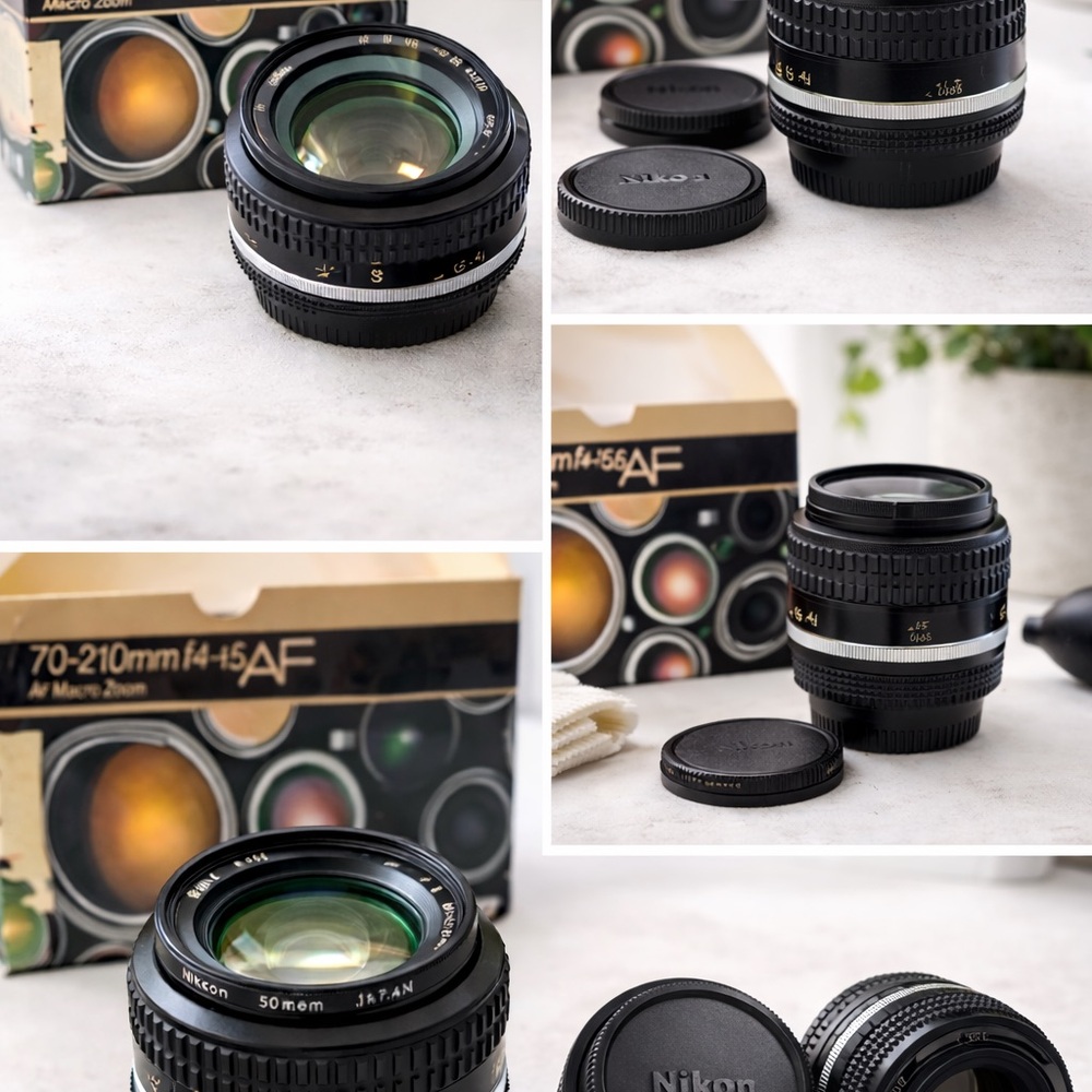 Nikon Black and Silver Camera Lens